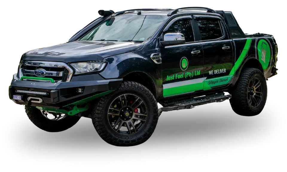 Just Fuel branded truck